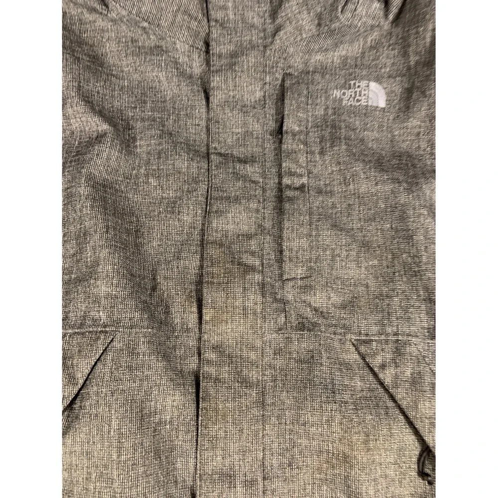 The North Face Skiing Jacket DryVent Mens L Gray Full Zip Embroidered Hooded